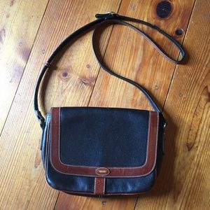 Vintage Bally crossbody leather saddle bag purse